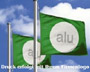 Flaga Twj baner reklamowy logo 120x300
