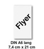 Flyer 135g Bilderdruck glnzend A6 lang