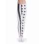 Damen Motiv Leggings USA Sterne Streifen