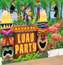 Deko window blind scene setter Luau Party Set 6 Piece