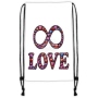 Turnbeutel Gymsac Design weiss Infinite Love multicolor