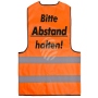 Warnweste orange mit Druck Modell WW-15a