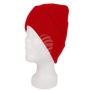 Long Beanie Slouch Design Strickmtze rot