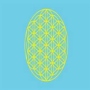 Flag Flower of life blue