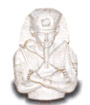 Faraon maska biala 36 cm