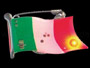 Flashing magnet flag Italy