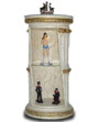 Egyptian pillar showcase white 112 cm
