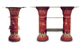 Column table red 117 cm