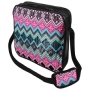 Messenger Bag Motivo Azteca modelo rosa/turquesa