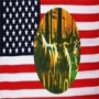 Flag USA 3 wolves