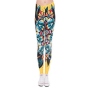 Damen Motiv Leggings Design Federn Farbe gelb