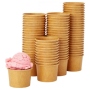 Eisbecher Dessert- Pappbecher Kraftpapier 230ml 100 Stck