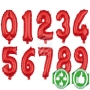 0-9 Starter Paket je 10 Folien Ballons Heliumballons rot
