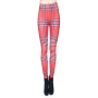 Ladies motive Leggings Design Tartan color red